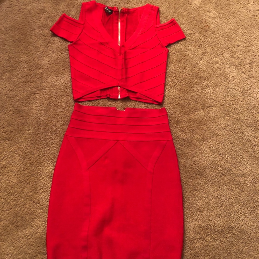 Matching top and skirt